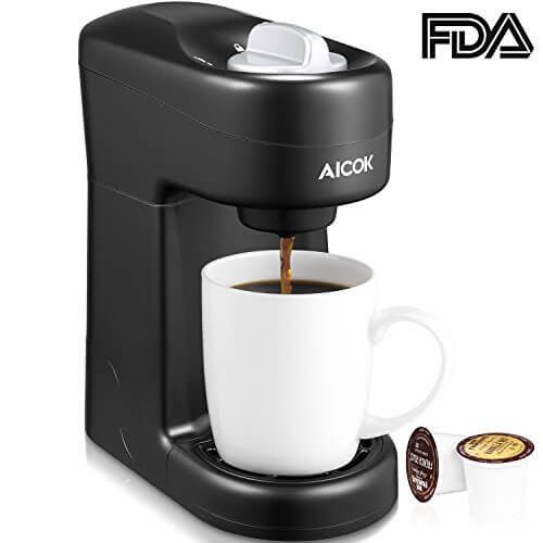 Aicok single serve coffee maker with removable water tank