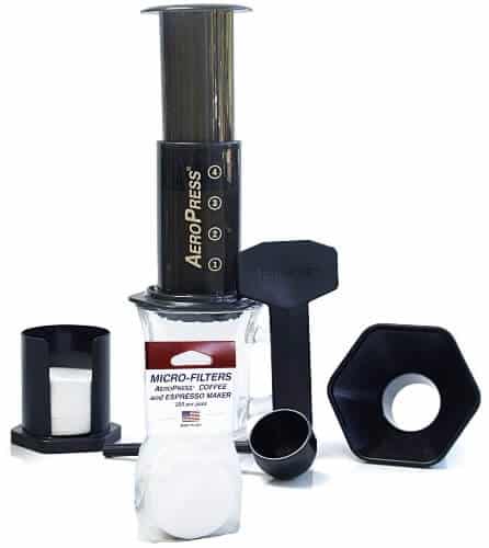 Aerobie aeropress coffee maker with replacement filters