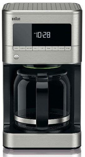 Stainless steel coffee maker braun kf7170si brewsense drip coffeemaker 