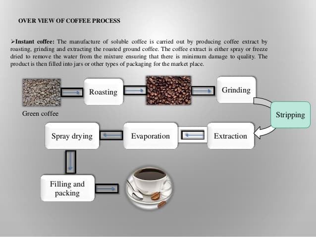 how instant coffee is made and processed