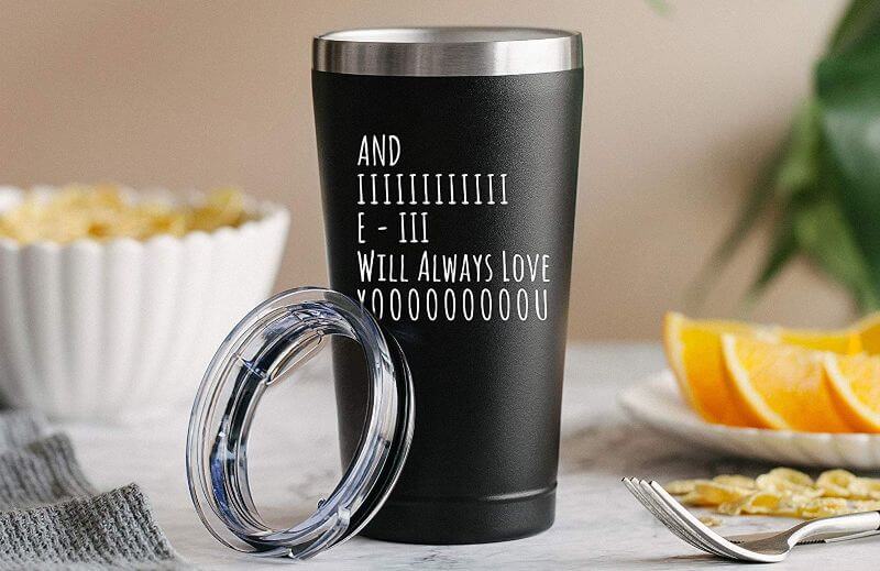 Valentines day gift present travel coffee mug