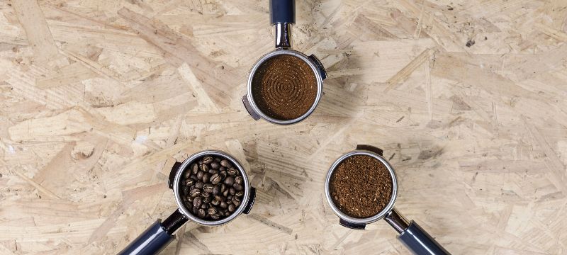 Moka pot coffee grounds