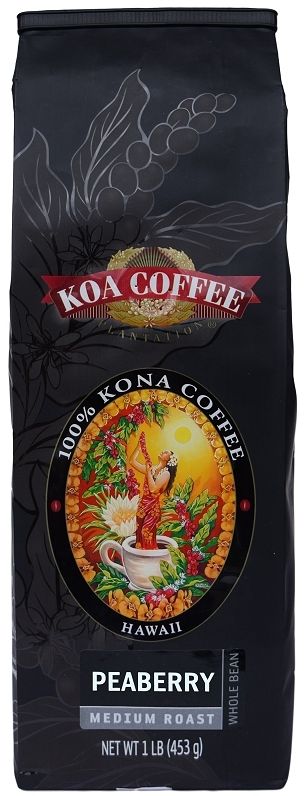 Peaberry Medium Roast Whole Bean 100% Kona Coffee