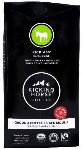 Kicking Horse Coffee, Kick Ass, Dark Roast, Ground, 10 Oz - Certified Organic