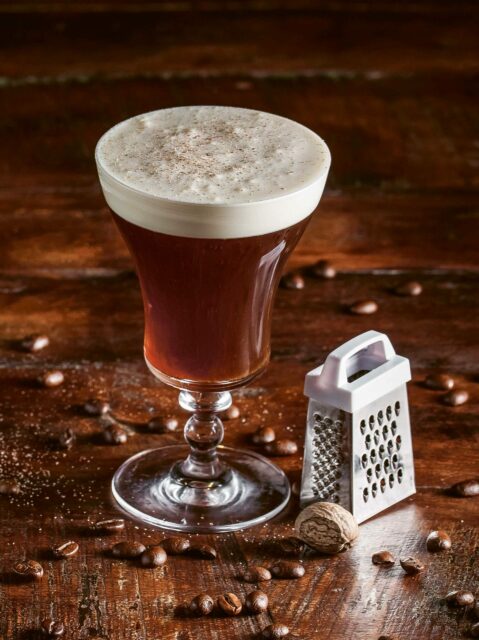 Irish coffee cocktail 